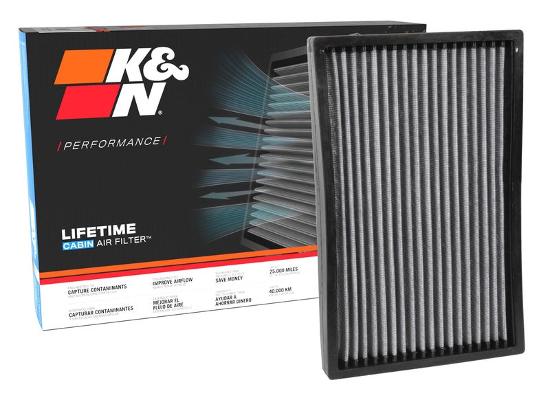 K&N LIFETIME Cabin Air Filter: Premium, Washable, Clean Air for your Cabin: Compatible with 2005-2018 Cadillac/Chervolet: XLR, Corvette, Z06, ZL1, VF3018 - Image 1